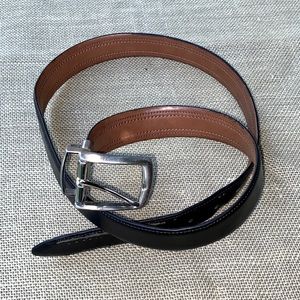 NAUTICA Black Synthetic Leather Men's Dress Belt Size 38